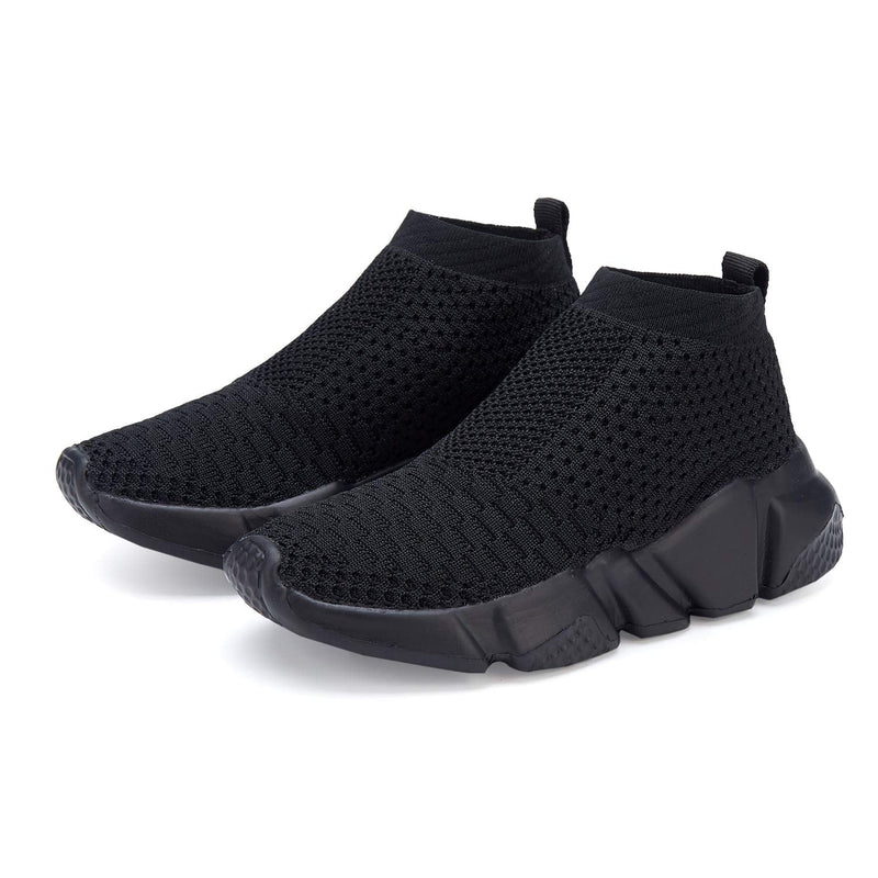 [Australia - AusPower] - Hetios Girls Sneakers Running Shoes High-Heeled Socks Shoes Boys Athletic Sneakers Kids Sock Shoes (Toddler/Little Kid/Big Kid) 6 Toddler 044-full Black 