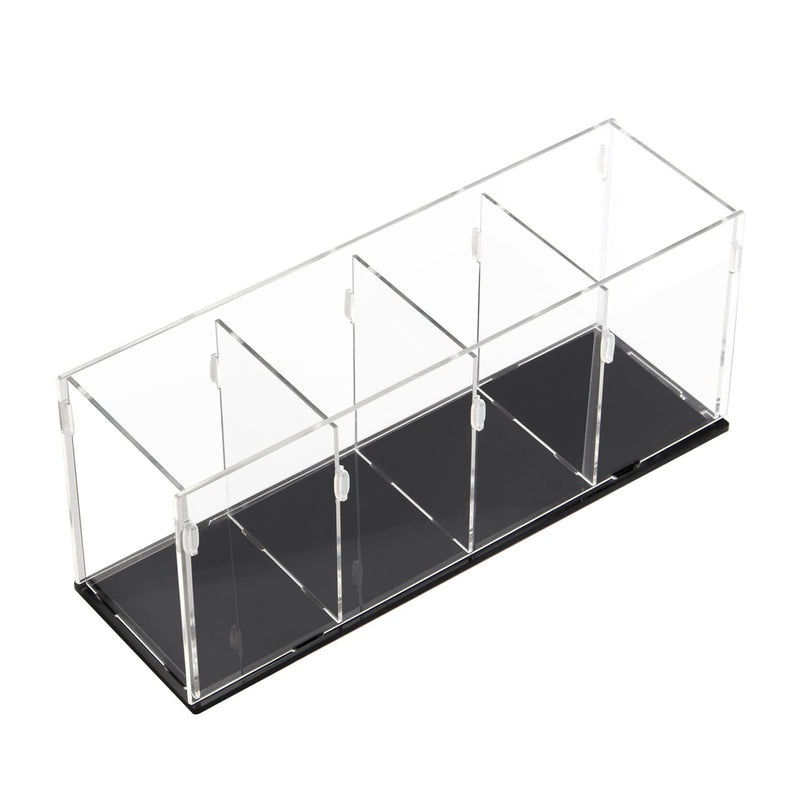 [Australia - AusPower] - Acrylic Clear Pencil Holder Pen Holder 4 Compartments,Brush Holder Countertop Desk Organizers and Storage for Pen,Pencil,Desk Accessories,Makeup Brush,Stationary and Art Supplies 