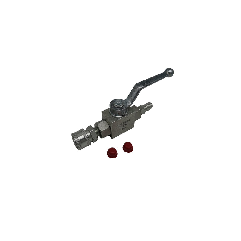 [Australia - AusPower] - KHB-1/4NPT 7250 PSI High Pressure Shut-Off Ball Valves 2 Way 1/4 " NPT KHB Hydraulic Ball Valve Including 1/4 Quick Connect Plug With PTFE Tape 