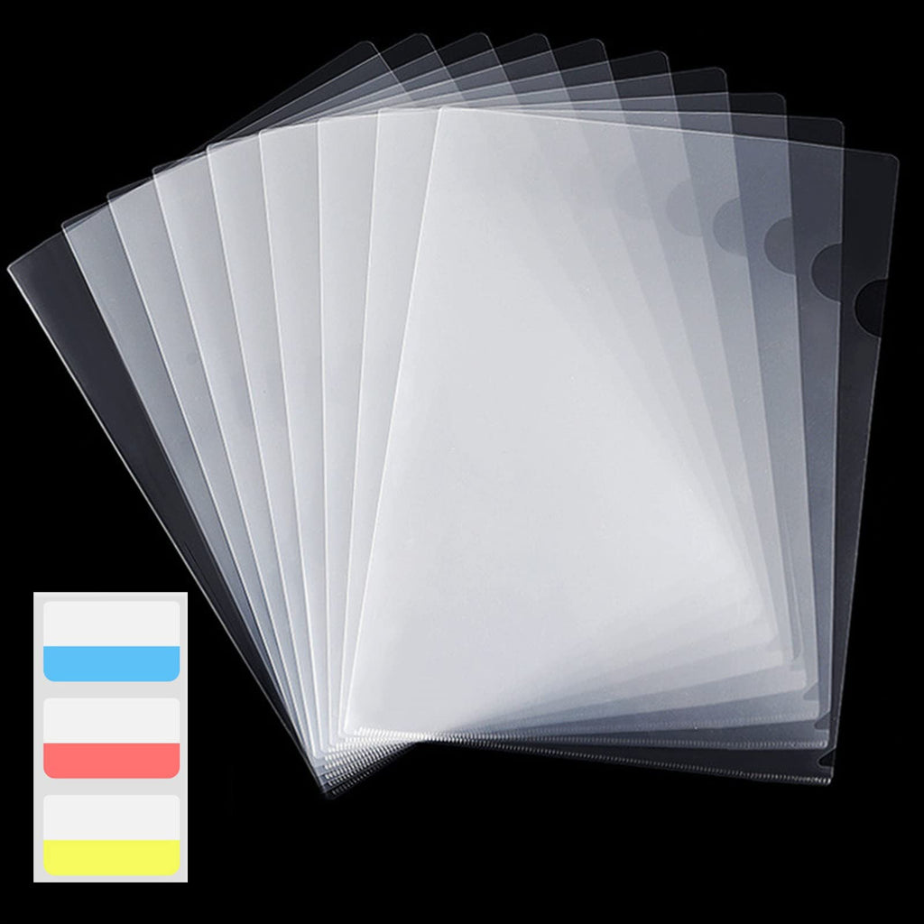 [Australia - AusPower] - NC 30 Pack Document Clear Plastic Folder Copy Safe Project Pocket LType US Letter Size A4 Paper Sleeves Folders in Transparent with 30 Pieces Index Tabs 