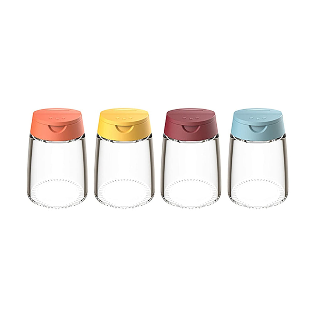 [Australia - AusPower] - Auch 4PCS Salt and Pepper Shakers, Moisture-Proof Condiment Holders 150ML, 4 Colors 