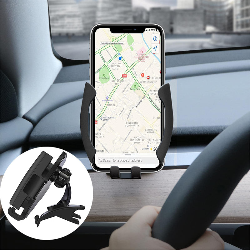 [Australia - AusPower] - Newellev, Tesla Model 3 Model Y Car Phone Holder Mount Air Vent Silence Cell Phone Holder Cradle Compatible with 5.5 7.1In Smartphones for Tesla Model 3 Y Accessories 