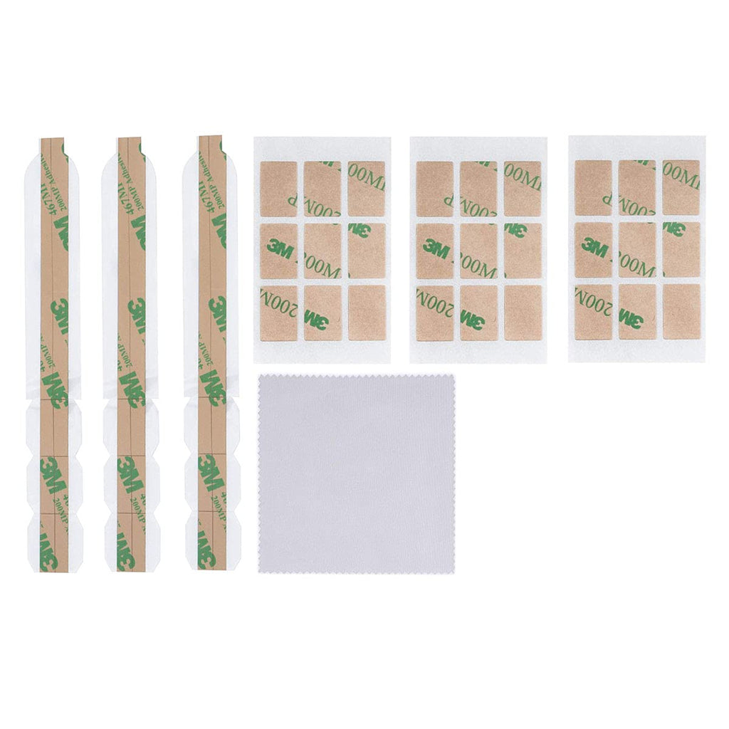 [Australia - AusPower] - Removable Adhesive Strips for Privacy Screen Replacement Set of Holder Tabs，Plastic Slide Mount Holder Tabs for Laptop or Computer Monitor Privacy Filter with a Cleaning Cloth by Baffo 