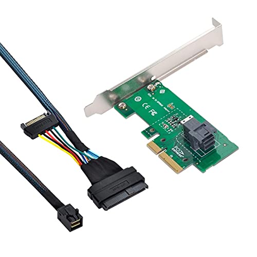 [Australia - AusPower] - NFHK PCI-E 3.0 4.0 to SFF-8643 Card Adapter and U.2 U2 SFF-8639 NVME PCIe SSD Cable for Mainboard SSD SFF-8643 Card Adapter & SSD Cable 