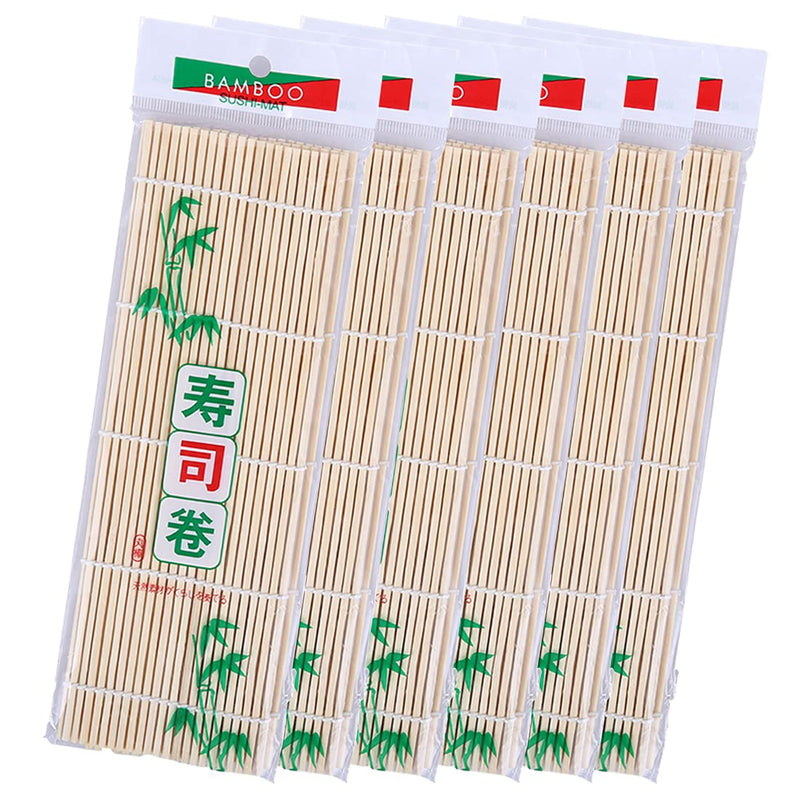 [Australia - AusPower] - JIALEEY Bamboo Sushi Rolling Mat, 9.5x9.5 Inch, 6 PCS Set 
