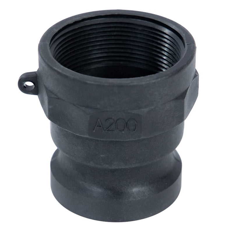[Australia - AusPower] - Quafwia 1 PC Poly Cam Lock Fittings 2 inch Standard Part A Cam Groove Hose Fitting 2 Camlock Fittings, 2" Male Aadapter x 2" Female Thread Camlock Fittings 2 inch 