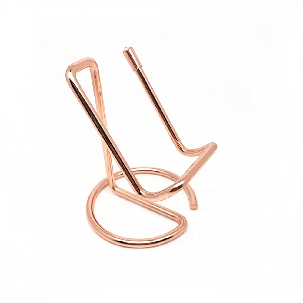 [Australia - AusPower] - Cell Phone Stand Holder - Desktop Metal Wire Portable Universal Desk Stand Compatible with All Mobile Smart Phone Pad Mini Tablet (Rose Gold) Rose Gold 