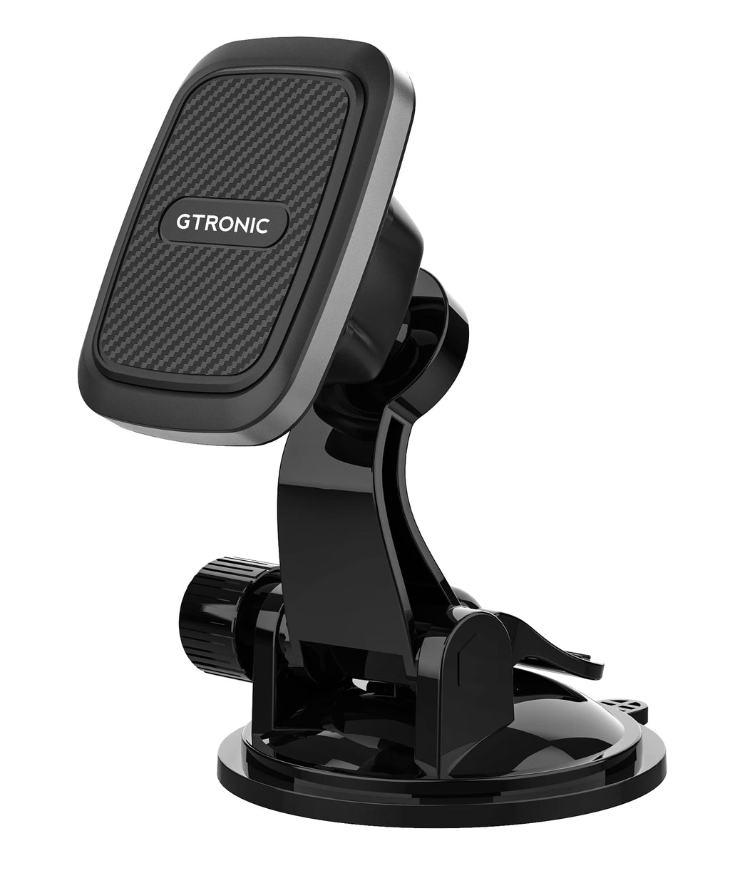 [Australia - AusPower] - GTRONIC Magnetic Car Phone Mount with Adjustable Arm Universal Dashboard Windshield Cell Phone Holder for Car Dash Strong Gel Suction Compatible with iPhone 12 Pro 11 Pro Xs XS Max XR X, 