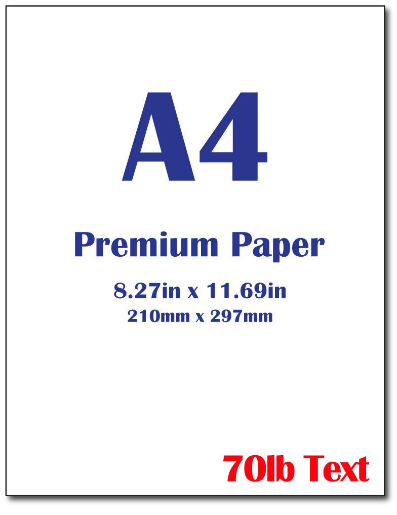 [Australia - AusPower] - Premium A4 (8.3"x 11.7") Printer Paper - 28lb Bond / 70lb Text (105 gsm) Bright White Paper (40 Sheets) 