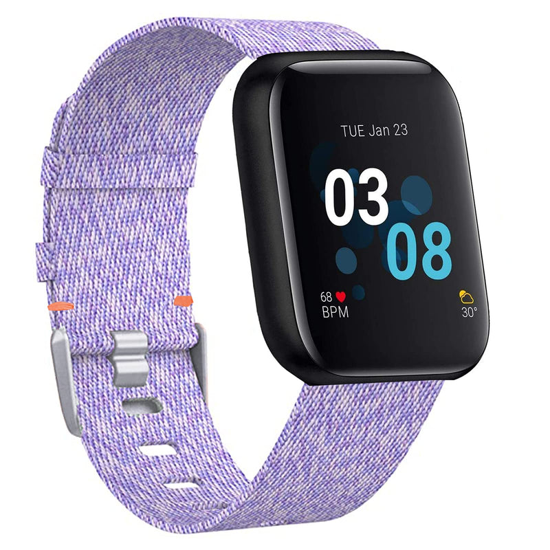 [Australia - AusPower] - Compatible for iTouch Air 3 Band, Lamshaw Breathable Nylon Woven Fabric Replacement Accessory Strap Compatible for iTouch Air 3 40mm / 44mm / i-TOUCH SPORT 3 Smartwatch (Purple, 40mm case) Purple 