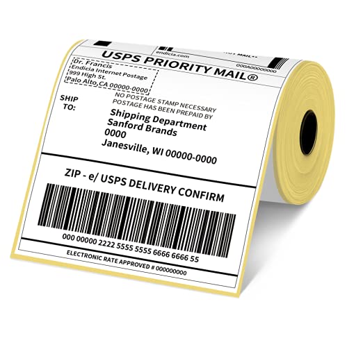 [Australia - AusPower] - Jiose Shipping Label, 4x6 Direct Thermal Shipping Label, Mailing Labels for Thermal Printer with Rollo, Zebra, Permanent, Water & Grease Resistant, Ultra Strong Adhesive, BPA Free, 220 Thermal Labels 220 PCS (1 Roll) 