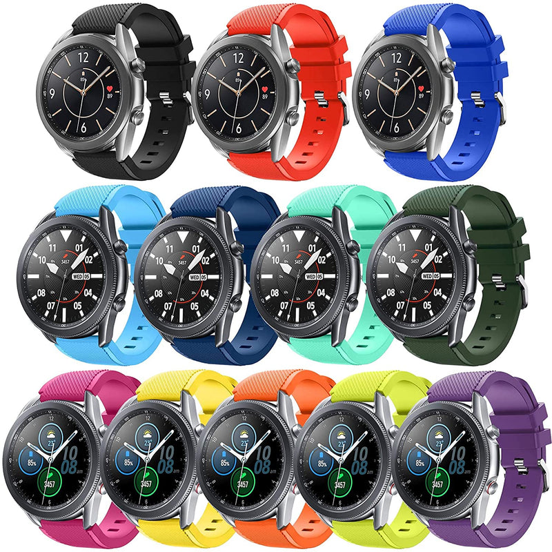 [Australia - AusPower] - Compatible for Samsung Galaxy Watch 3 45mm Band/Galaxy Watch 46mm Bands Men Women/Gear S3 Frontier Bands/Classic Watch Bands,22mm Smart Watch Bands Silicone Straps Accessories Quick-Release Pin,Small 5.51"-8.46" 
