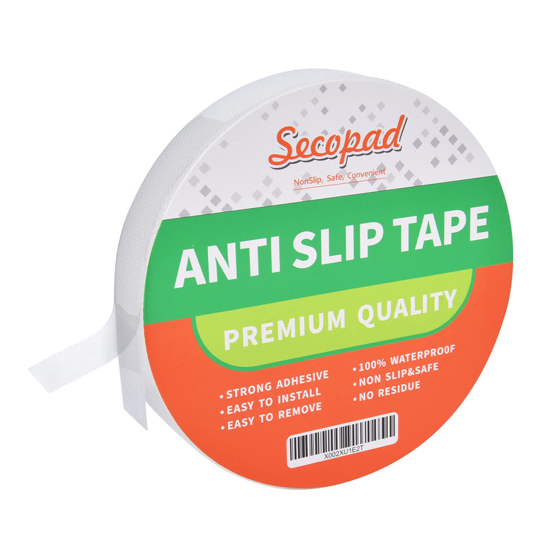 [Australia - AusPower] - Secopad Anti Slip Stair Tape for Stairs Bathtub Shower, Waterproof Non Slip Grip Tape , Adhesive Staircase Step Threads, Suitable for Bare Feet (1“ x 38') 1“ x 38' 
