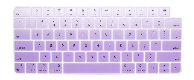 [Australia - AusPower] - HRH Silicone Keyboard Cover for Apple iMac 24 Inch 2021 Newest Magic Keyboard with Touch ID A2449 Keyboard Cover Protector Skin,for Apple iMac 24 Inch M1 Chip 2021 Magic Keyobard A2450-Mint Purple Mint purple 