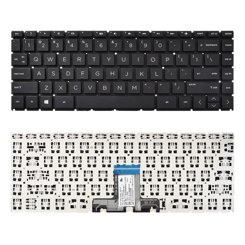 [Australia - AusPower] - SUNMALL Replacement Keyboard Compatible with HP 14-CK 14-CD 14-cm 14-DG 1 Black US Layout (Black Without Backlit) Black without Backlit 