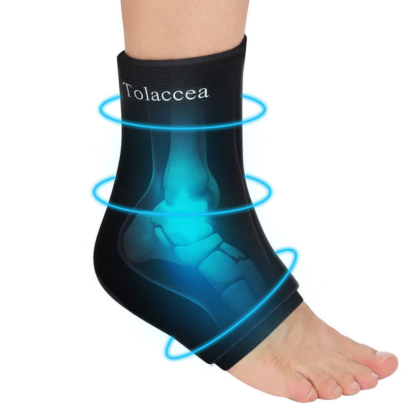 [Australia - AusPower] - Ankle Foot Ice Pack Wrap for Injuries, Reusable Gel Ice Pack for Hot and Cold Therapies, Flexible Cold Pack for Achilles Tendonitis,Plantar Fasciitis,Swelling,Sprained,Post-Surgery Recovery L-(pack of 1) 