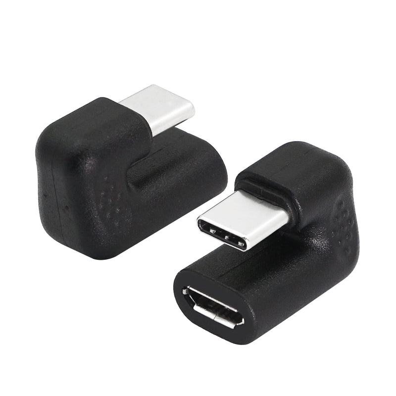 [Australia - AusPower] - USB C U Shape Adapter YACSEJAO 180 Degree USB 3.1 Type C Male to Female Converter Data Sync & Charging for Laptop & Tablet & Mobile Phone and More（2 Pack） 
