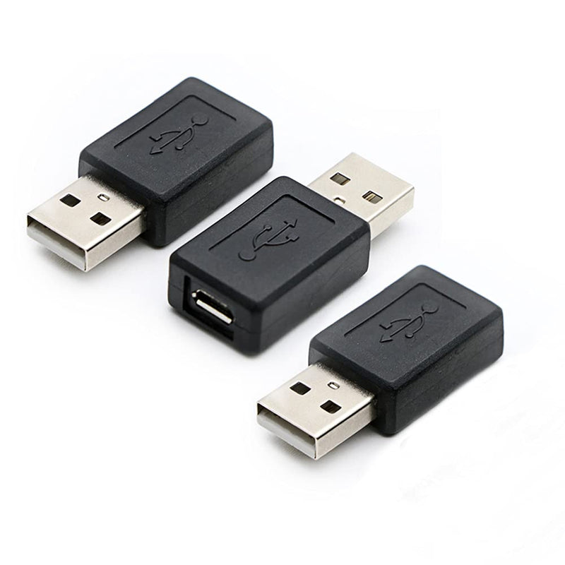 [Australia - AusPower] - 3 Pack USB 2.0 A Male to USB Micro Female Adapter Converter 