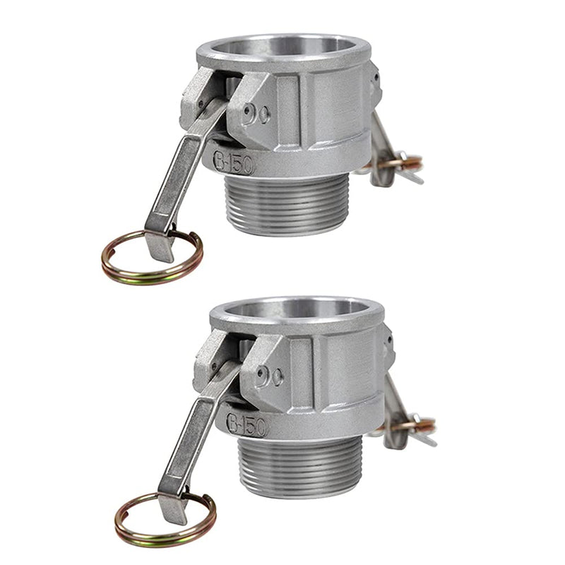 [Australia - AusPower] - Quafwia 2 pcs Aluminum cam lock fittings (1-1/2" Part B) cam groove hose fitting camlock fittings , Male Adapter Female NPT Thread camlock fitting (1-1/2'') 1-1/2'' 