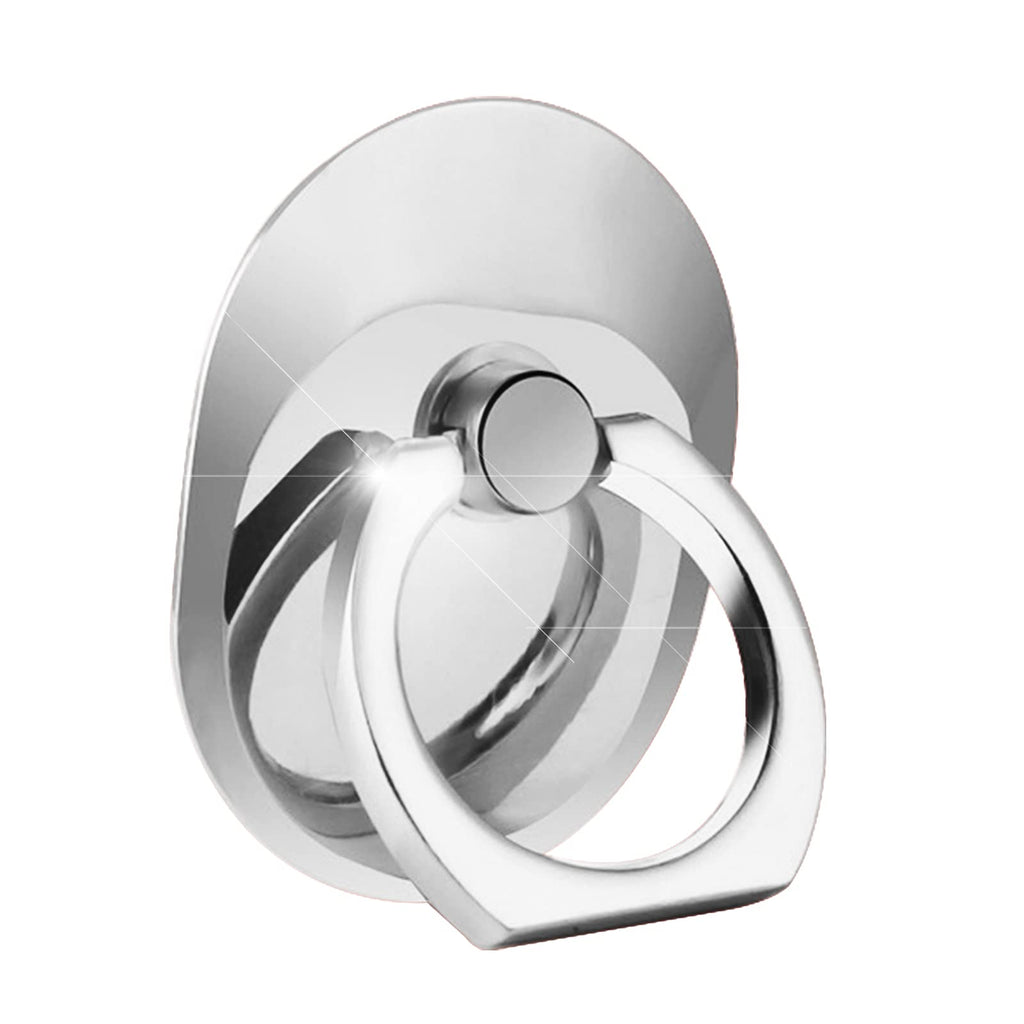 [Australia - AusPower] - TACOMEGE Phone Ring Holder Finger Kickstand 360 Degree Rotation Fold Metal Stand (Silver) 