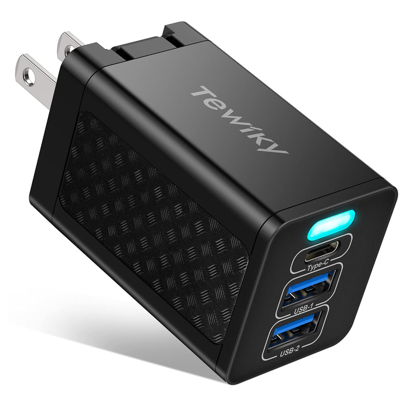 [Australia - AusPower] - Updated Power Delivery USB Wall Charger, QC 3.0 Technology, Fast 3A/20W Wall Charger, Portable Phone Charger Plug, Compatible with iPhone, iPad, Samsung, Google Pixel and More 
