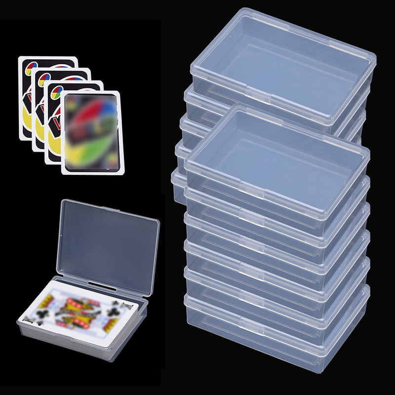 [Australia - AusPower] - Playing Card Deck Boxes 12pcs Cwdew Plastic Empty Gaming Card Holder Case Box Storage Organizer Snaps Closed, Internal Size is 3.6 inch x 2.6 inch x 0.8 inch(NO CARDS) 