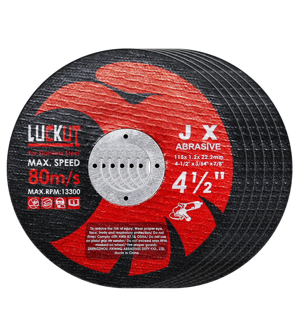 [Australia - AusPower] - LUCKUT Cut-Off Wheels Cutting Wheel Disc 4-1/2"x3/64''x7/8'' Thin Metal Stainless Steel Cutting Cut Off Disc Blades Grinding Wheel for Angle Grinders 6-Pack 