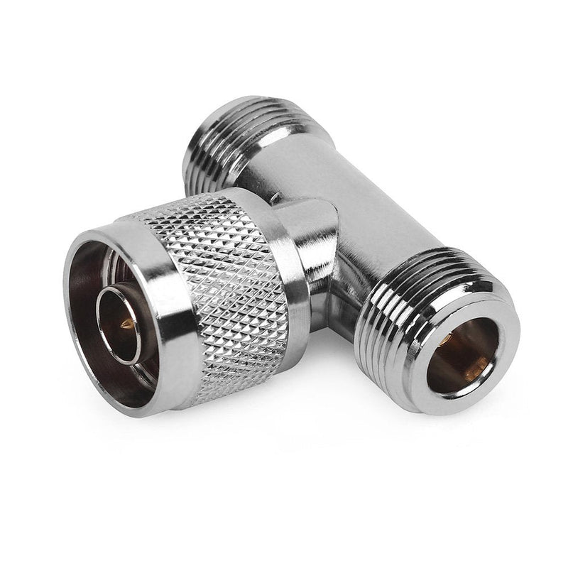 [Australia - AusPower] - N Male Jack to 2 N Female 3 Way Connector in RF Adapter for Outdoor/Indoor Antenna/Signal Repeater with N Type Connector 