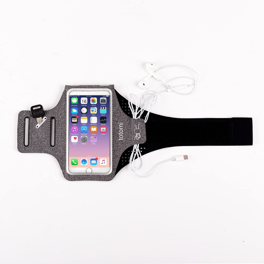 [Australia - AusPower] - Running Armband with Airpods Bag Cell Phone Armband for iPhone 12 Pro/11 Pro Max/11/XR/XS/X/8, Galaxy S9/S8 Water Resistant Sports Phone Holder Case & Slot Car Key Holder for 6.1 inch Phone (Black) Black 