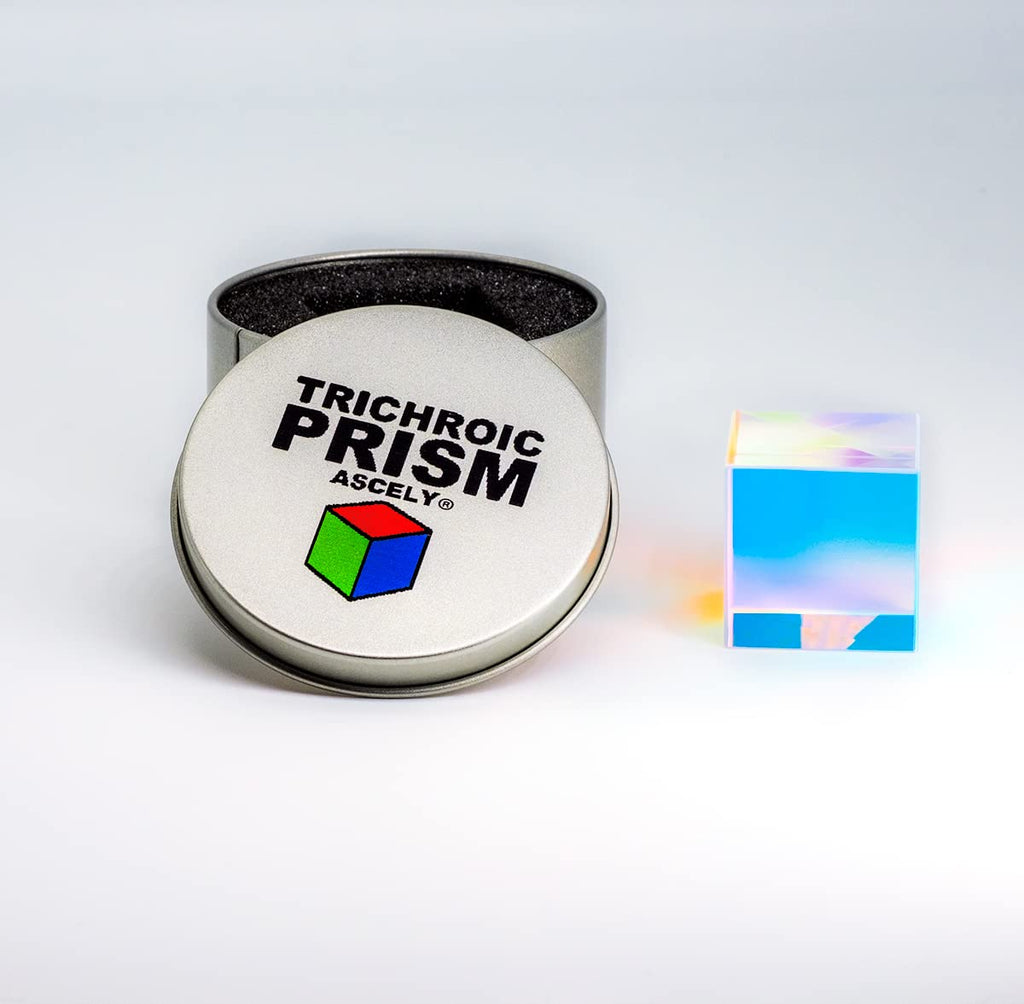 [Australia - AusPower] - Trichroic Prism ASCELY X-Cube RGB Dispersion Prism dichroic Cube, 6-Sided Polishing and Clear for Teaching of Optics, Photo Effects, and Decoration 30 