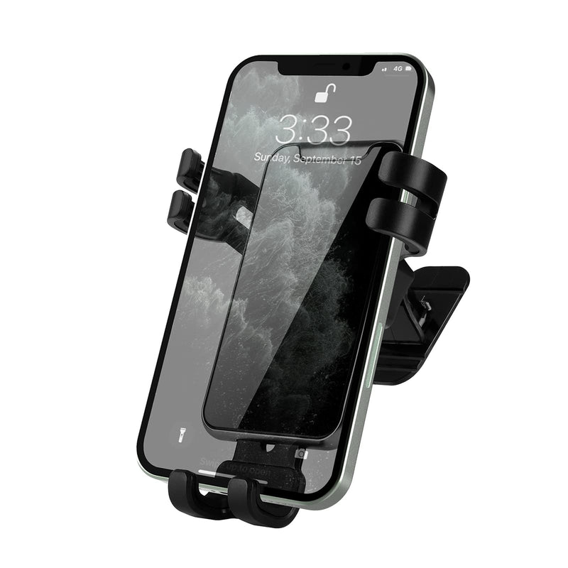 [Australia - AusPower] - NC LEZXDY Car Phone Holder All Car Models Friendly Dashboard Universal Phone Holder for Car Automatic Lock Car Phone Mount Gravity Design Compatible with all iPhoneSamsungLGLenovo Silver Standard 