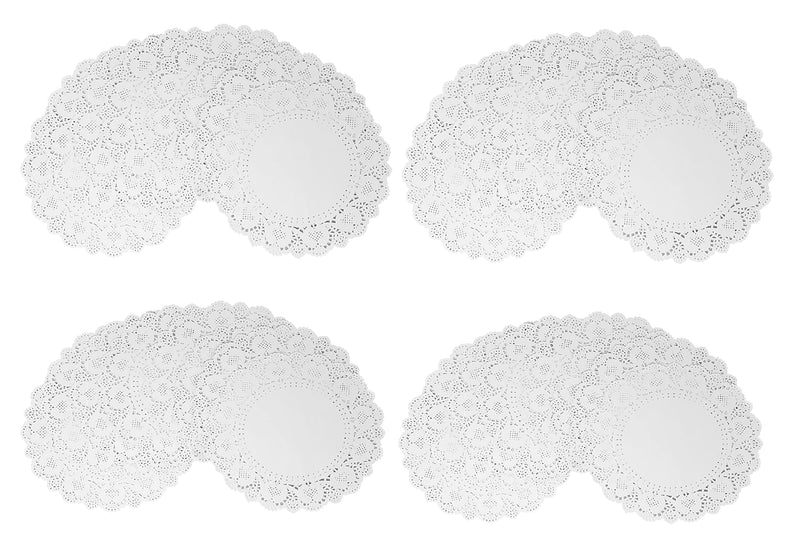 [Australia - AusPower] - Paper Doilies - EXTRA THICK 12" Round White Royal Lace Doily - Decorative & Disposable For Food, Dessert, Treats, Tea Party (200-Pack, White) 200-Pack 