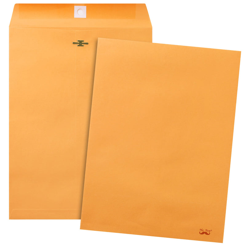 [Australia - AusPower] - Mr. Pen- Clasp Envelopes,18 Pack, 9x12, Brown Kraft, Letter Size Envelopes, Brown Envelopes, Document Envelope, Clasp Kraft Envelopes, Clasp and Gummed Closure Envelopes. 