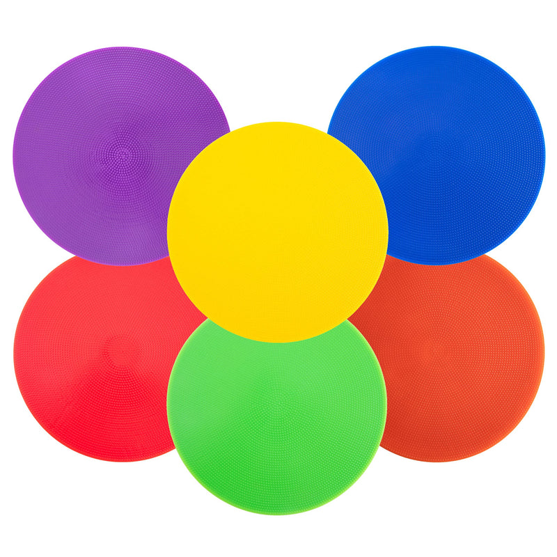 [Australia - AusPower] - Aryjmz Spot Markers 9 Inch Non Slip Rubber Floor Markers for Kids Soccer Football Basketball Speed Agility Training, Classroom Activities 9Inch 6 Pcs 