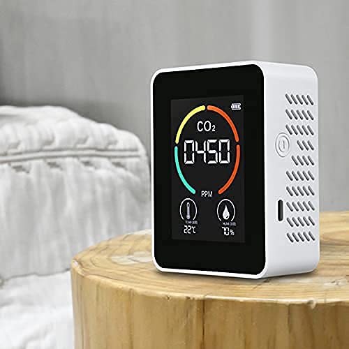 [Australia - AusPower] - Air Quality Monitor Indoor, CO2 Detector, 3 in 1 Air Pollution CO2 Detector, Temperature, Humidity Professional Sensor Real-Time Readings, CO2 Alarm Meter 