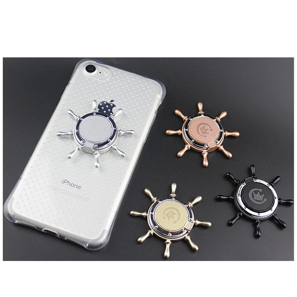 [Australia - AusPower] - ShungFun 4pcs Pirate Cell Phone Ring Stand Holder Colorful Cute Pattern Painted Rotating Metal Buckle Tablet Finger Ring Kickstand for All Phones Tablets 