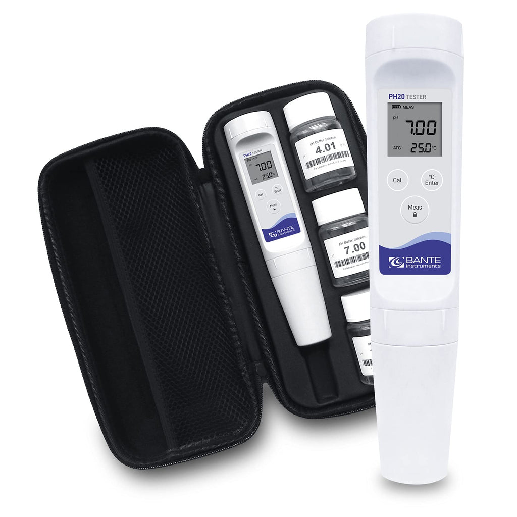 [Australia - AusPower] - Bante PHscan Series Pocket pH Tester Economical Pocket pH Tester, 2 Points Calibration, Automatic Temperature Compensation. The Meter is Suitable for Measuring The pH of aqueous Solutions 