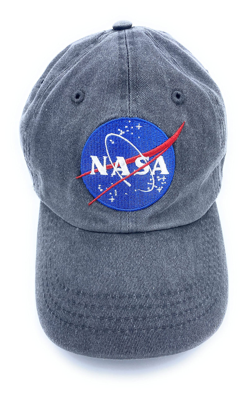 [Australia - AusPower] - Aeisage NASA Hat Black Mens Cap Dad Hat NASA Baseball Hat for Women Washed Cotton Caps, Medium 