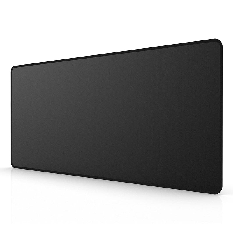[Australia - AusPower] - ETZ Large Gaming Mouse Pad 31.5 x 11.8 × 0.12 in,with Stitched Edges,Extended Mousepad,Durable Non-Slip Natural Rubber Base,Washable Keyboard Pad,Desk Pad for Gamer,Office & Home,Black Black 