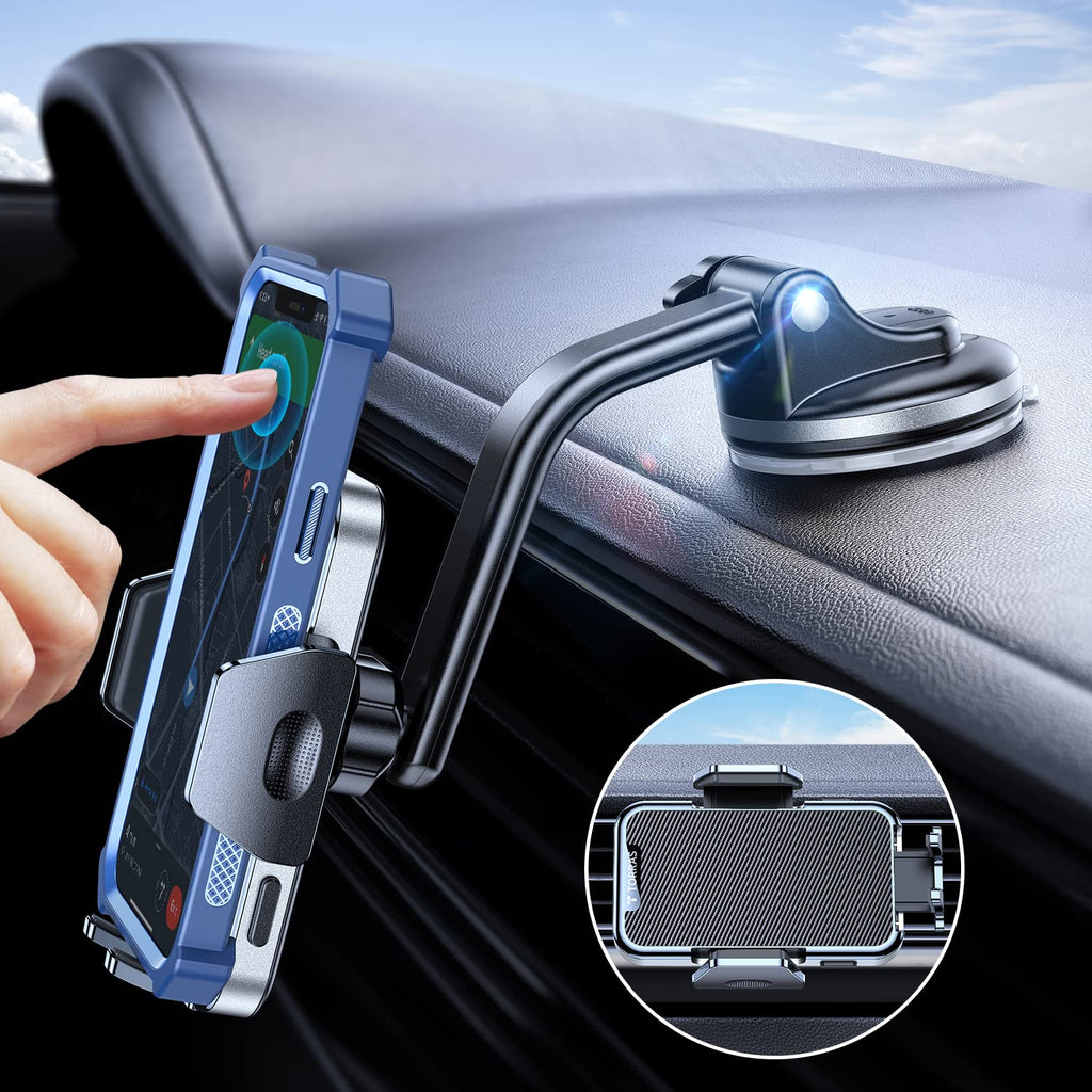 [Australia - AusPower] - TORRAS Car Phone Holder Mount [Streamlined Design - Give You Real Safety] Cell Phone Holder for Car Dashboard Air Vent Windshield Universal 360 Fits iPhone 13 12 11 Pro Max Samsung Galaxy S21 Note 20 