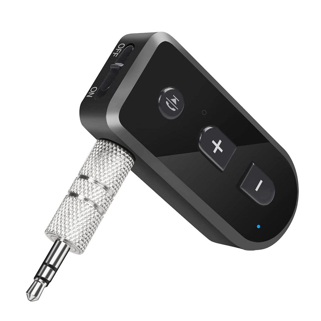 [Australia - AusPower] - Pinci Bluetooth 5.0 Receiver for Car, Noise Reduction Bluetooth AUX Adapter, Wireless Bluetooth Music Receiver for Car/Home Stereo/Speaker/Wired Headphones/ Hands-Free Call 