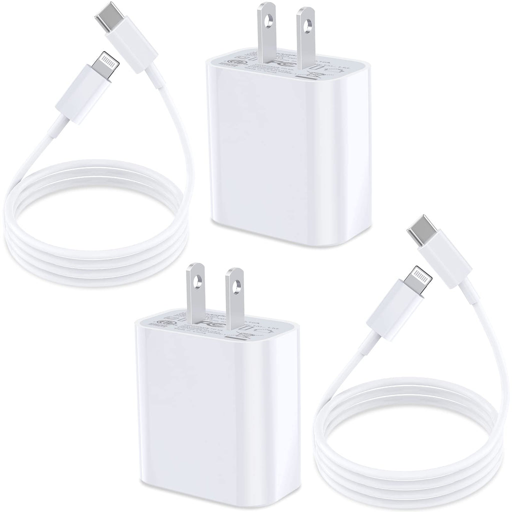 [Australia - AusPower] - [Apple MFi Certified] iPhone 13 Charger, Belcompany 2 Pack 20W PD USB C Power Delivery Charger Plug with 6.6FT Type C to Lightning Quick Charge Sync Cord for iPhone 13 Pro/12/11/XS/XR/X 8/iPad/AirPods 