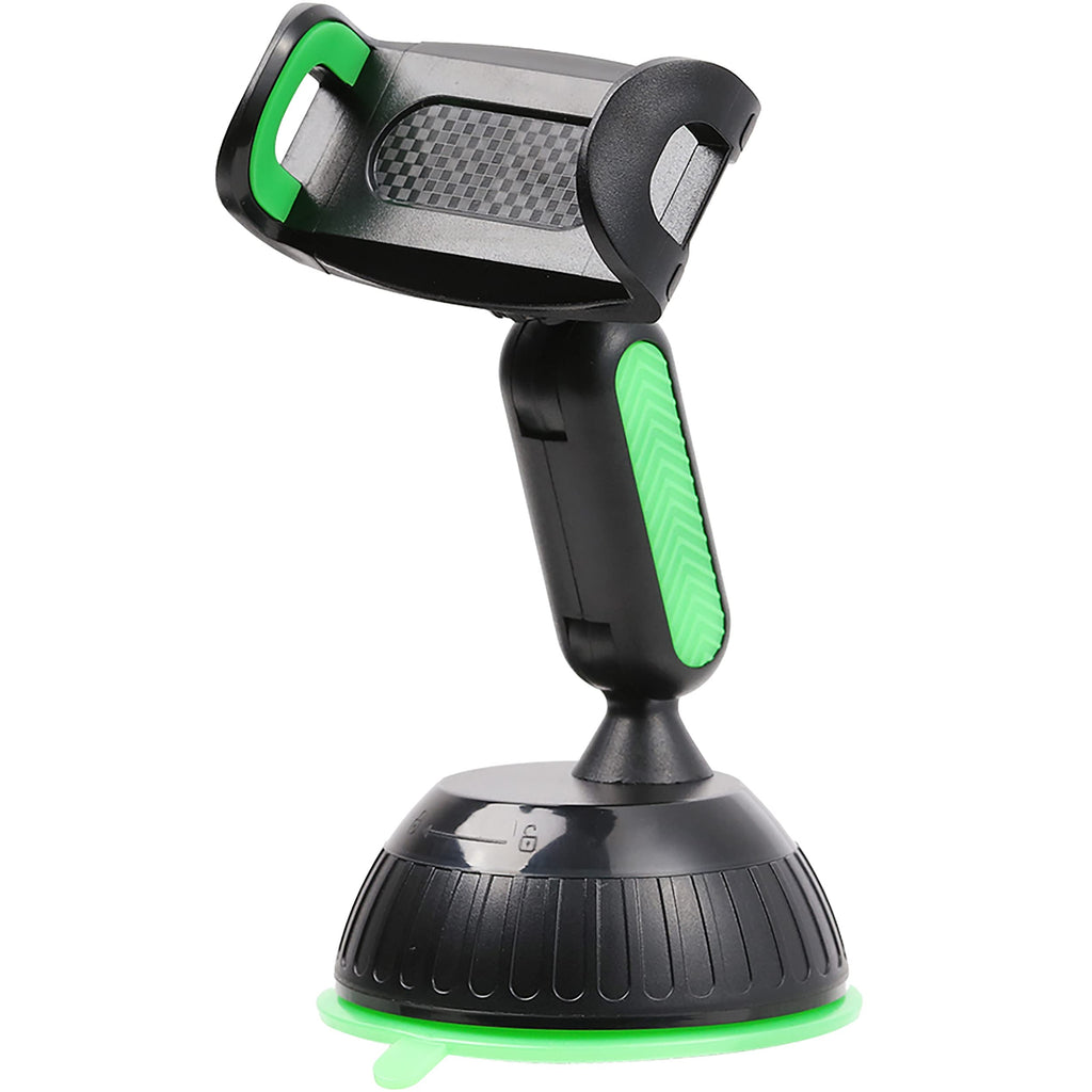 [Australia - AusPower] - SALEX Phone Suction Mount with Clamp. Green Cell Phone Holder for Car Dashboard, Windshield, Mirror with Suction Cup for Smartphone, Tablets, GPS. Universal Adjustable and Rotatable Mobile Cradle. CLAMP / GREEN 
