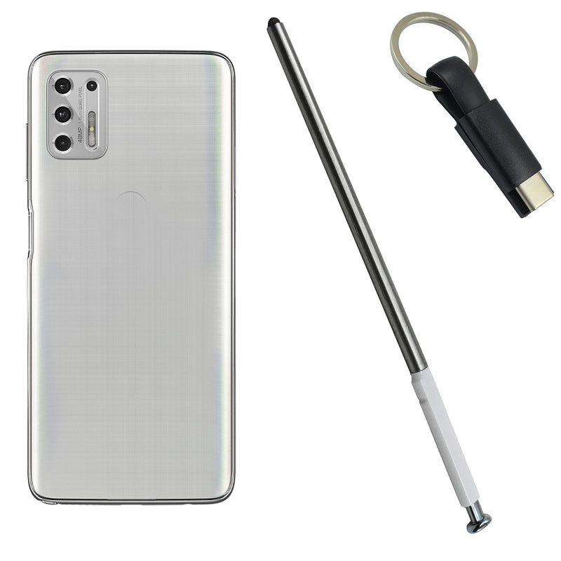 [Australia - AusPower] - for Moto G Stylus 2021 Pen for Motorola Moto LCD Touch Screen Stylus Pen Replacement Parts + Keychain Type-C Cable for Motorola Moto G Stylus 2021(White) 