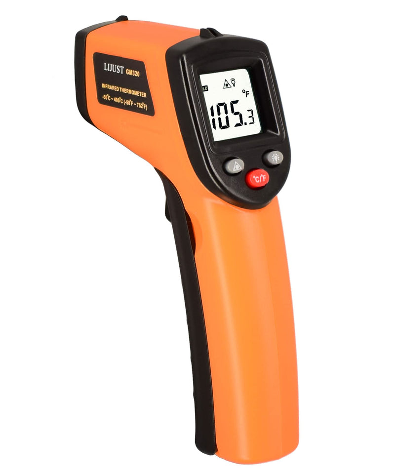 [Australia - AusPower] - LIJUST Infrared Thermometer Temperature Gun, Digital Thermometer Non-Contact Laser Infrared Ir Thermometer Gun(Not for Human) -58℉～752℉(-50℃～400℃) - Kitchen Cooking Gun, Freezer Oven Thermometer 