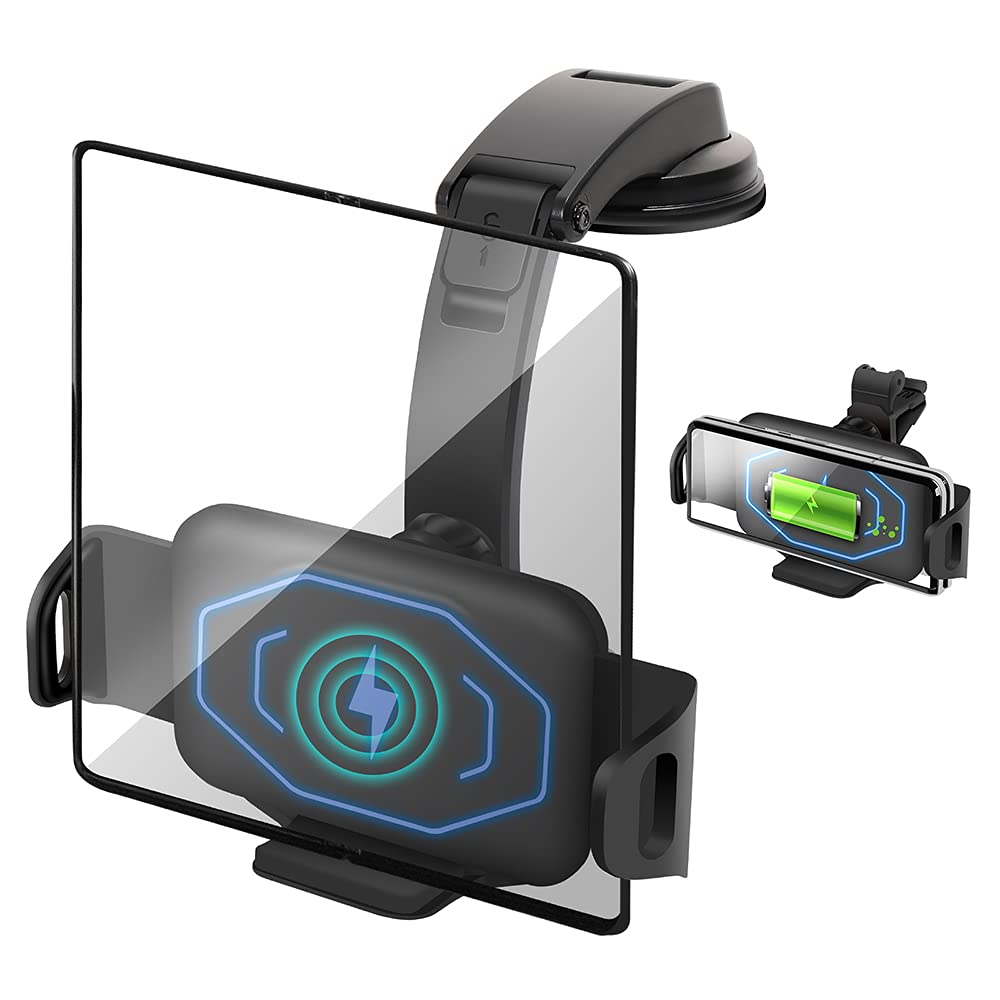 [Australia - AusPower] - Natune Wireless Car Charger Mount,15W Qi Fast Charging Car Mount with Air Vent and Dashboard Cell Phone Holder, Compatible with Galaxy z Fold 3 Fold 2 Samsung S21/Note20, iPhone 13/12/11/X/8,Pixel 5 