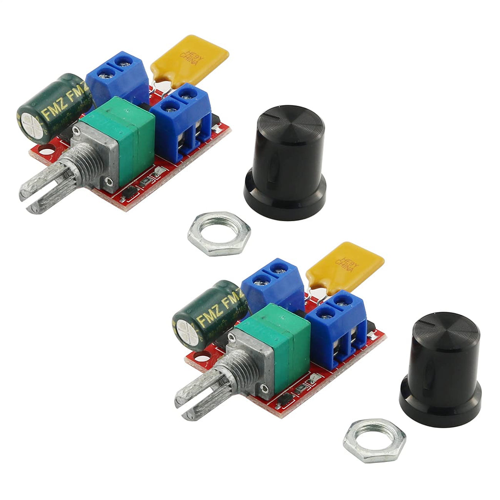 [Australia - AusPower] - E-outstanding Speed Controller 2PCS Mini 5V 6V 12V 24V 35V 5A 90W DC Motor PWM Speed Control Switch Module Light-Emitting Diode Dimmer 