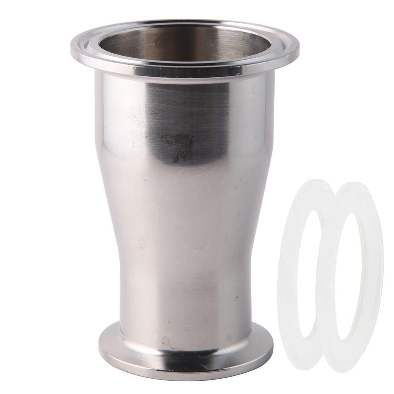 [Australia - AusPower] - Metaland Reducer Tri Clamp Tube 2" Tube OD to 1-1/2" Tube OD Stainless Steel Sanitary Fitting 