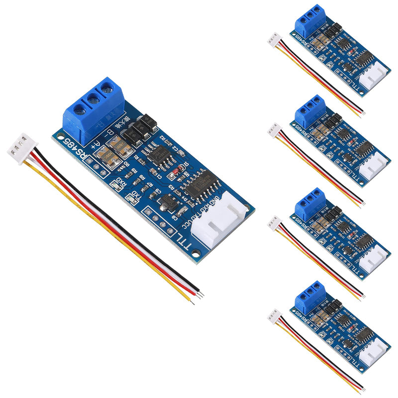 [Australia - AusPower] - ALMOCN 5 Pack TTL to RS485 Adapter Module 3.3V 5V 485 to TTL Signal Single Chip Serial Port Level Converter Borad with RXD, TXD Indicator 5PCS 