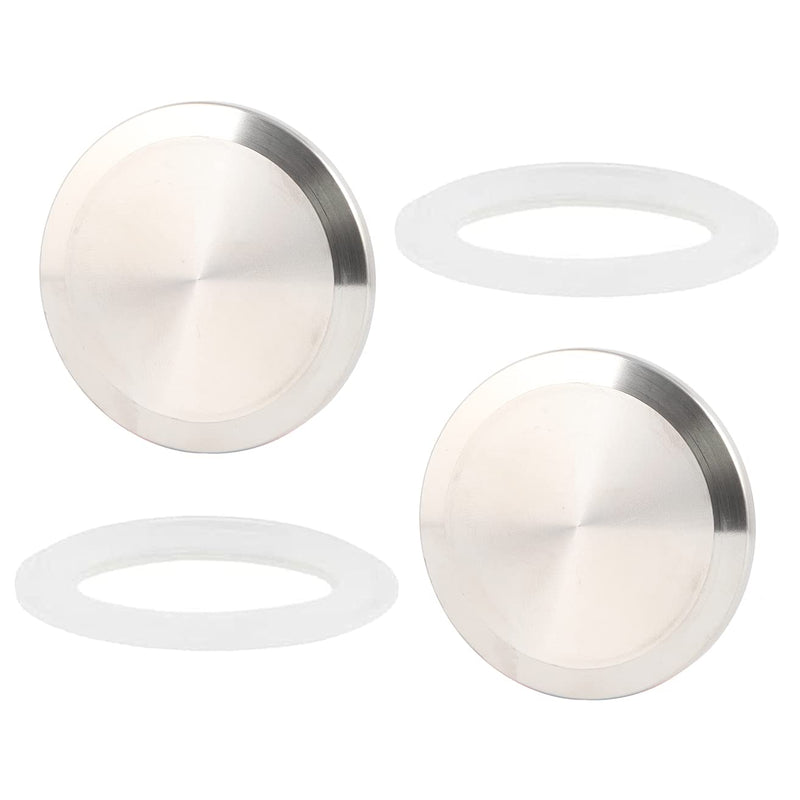 [Australia - AusPower] - Metaland 1.5" Tri Clamp End Cap Stainless Steel Sanitary Plug for 50.5mm OD Tri Clamp Clover (Pack of 2) 1.5" Tri Clamp (Ferrule OD 50.5mm) 